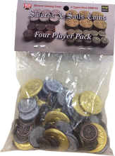 Load image into Gallery viewer, Swords & Sails, Historic Metal Coins 4 Player Pack