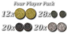 Load image into Gallery viewer, Swords & Sails, Historic Metal Coins 4 Player Pack