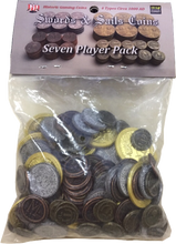 Load image into Gallery viewer, Swords & Sails Historic Metal Coins 7 Player Pack