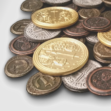 Load image into Gallery viewer, Swords & Sails, Historic Metal Coins 4 Player Pack