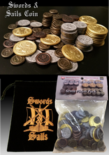 Load image into Gallery viewer, Swords &amp; Sails Historic Metal Coins 7 Player Pack
