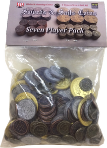 Swords & Sails Historic Metal Coins 7 Player Pack