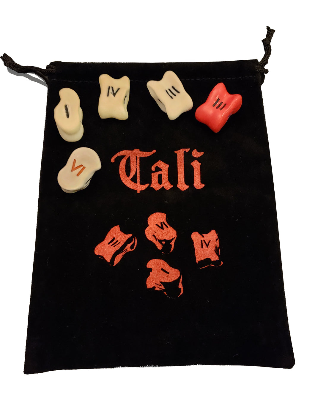Tali Roman Knuckle Bones Dice + Bag only Accessories
